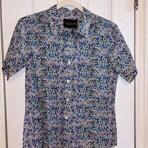 Wildfang The Essential Marbled Short Sleeve Button Up Shirt